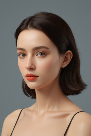 The gentle moments of oxygen-sensing beauties, simple and fashionable feminine charmの素材