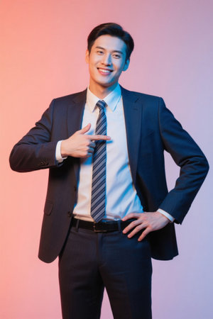 Confident Smile Suit Men Business Photoの素材