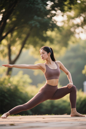 Yoga in the Park for Young Womenの素材