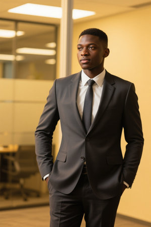 Young business man in suit and tieの素材