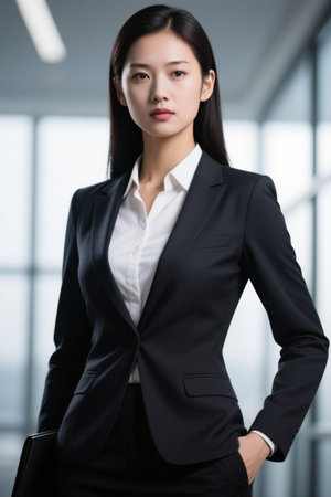 Confident and elegant professional attire photos of women in the workplaceの素材