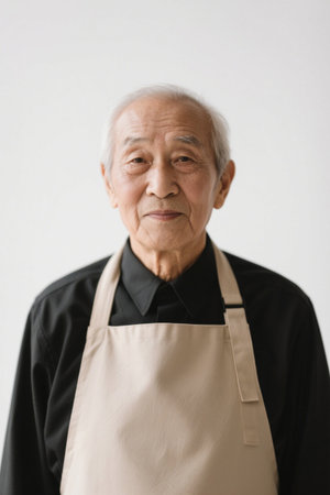 An affable older Asian manの素材