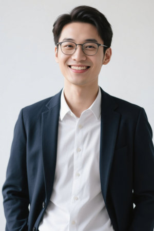 Portrait of smiling young business manの素材