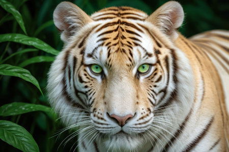 A tiger is looking at the cameraの素材