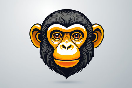 Close-up of a monkey with a beard on its faceの素材