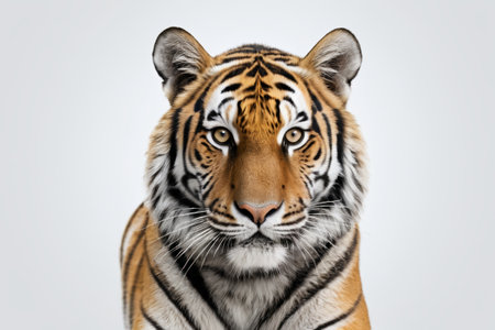 A tiger is looking at the cameraの素材