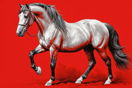 Red-bottomed horseの素材