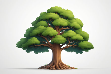 Single cartoon style tree materialの素材