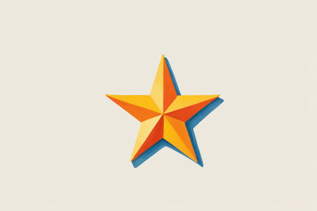 Solid pentagram decorative graphicの素材