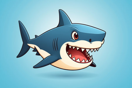 Cartoon shark image materialの素材