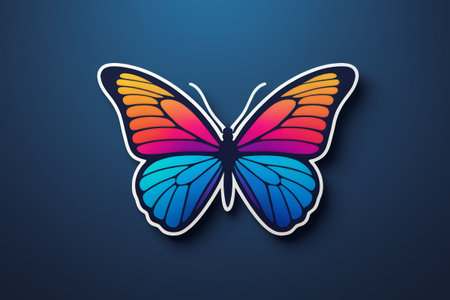 Colorful butterfly pattern materialの素材