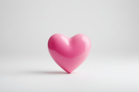 Pink heart symbol close-upの素材