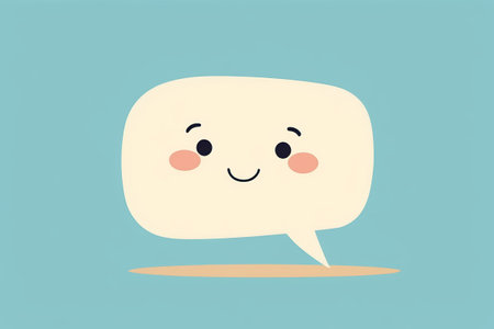 Cartoon style smile dialogue bubble materialの素材