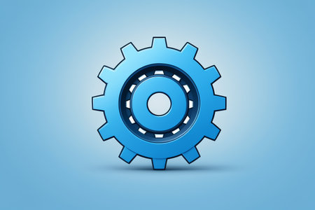 Blue gear icon materialの素材