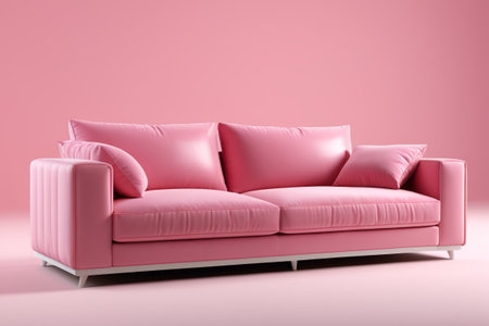 Pink Loveseat Home Sceneの素材
