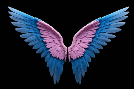 Two-color dream wing design materialの素材