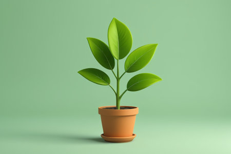 Close-up of potted green plantsの素材