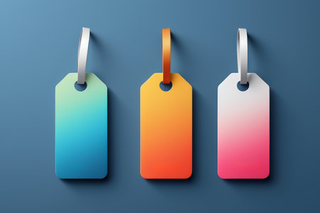 Three-color gradient hangtag designの素材