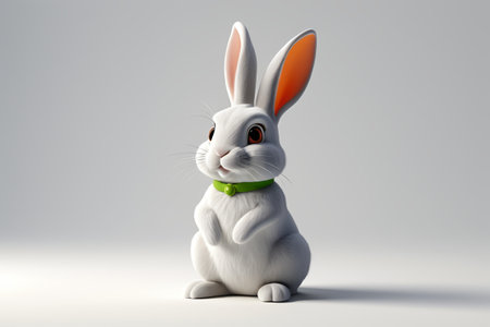 Cute White Rabbit animated imageの素材