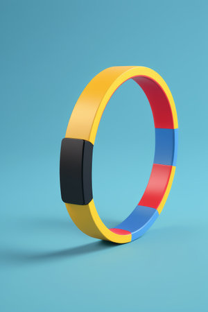 Colorful smart bracelet product displayの素材