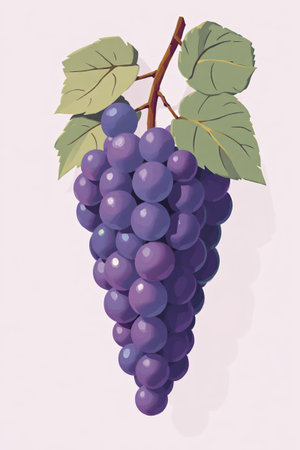 Purple Grape Illustrationの素材