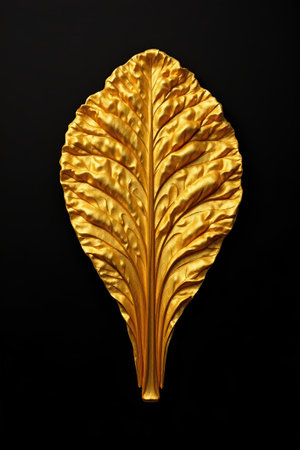 Golden leaf shaped decorative ornamentsの素材