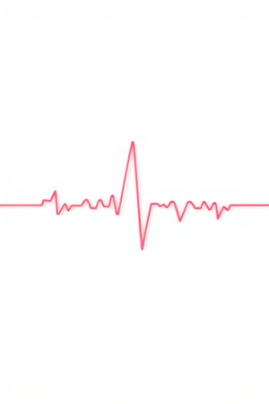 Red ECG line materialの素材