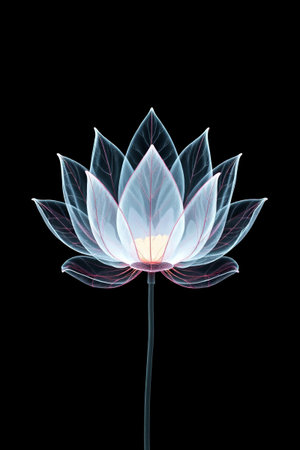 Close-up of a transparent lotusの素材