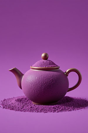 Still Life with Teapot on Purple Backgroundの素材