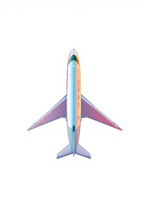 Color aircraft top viewの素材