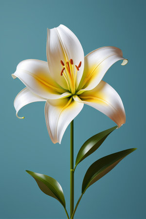 Close-up of white liliesの素材