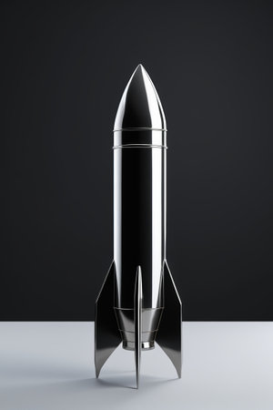 Metal texture rocket model displayの素材