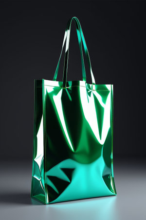 Green reflective tote bagの素材