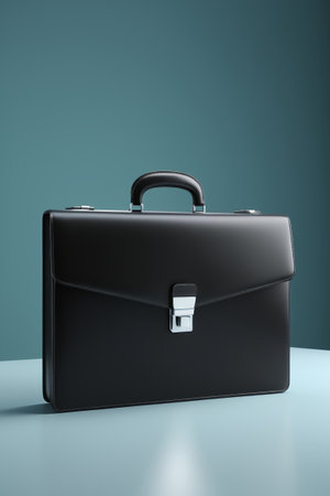Black business briefcase displayの素材