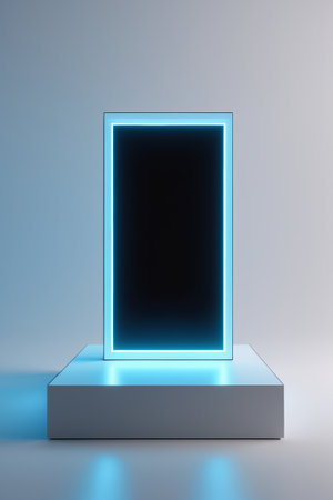 Display stand with illuminated borderの素材