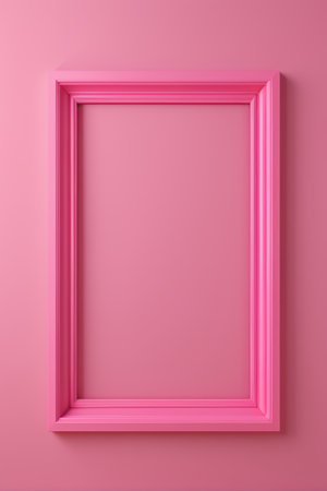Pink frame decorated on pink backgroundの素材
