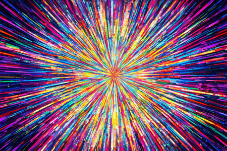 Colorful radial abstract backgroundの素材