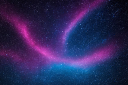 Dreamy purple and blue interwoven cosmic starry skyの素材