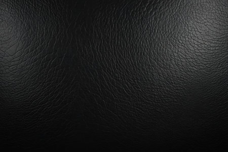 Close-up of black leather textureの素材