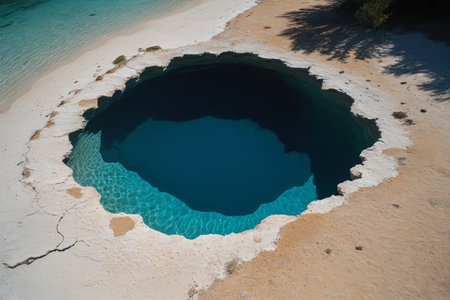 Round pool on the beachの素材