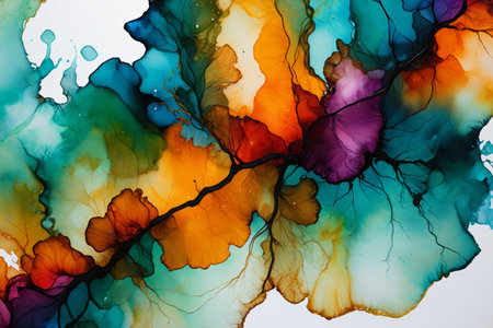 Colorful liquid art texture backgroundの素材