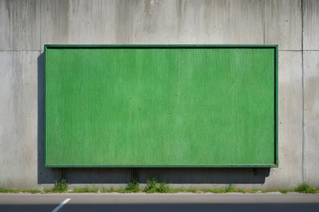 Outdoor wall green blank billboardの素材