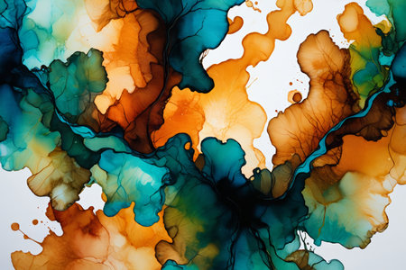 Color ink art abstract patternの素材