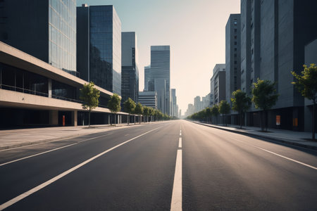 The empty streets of modern citiesの素材