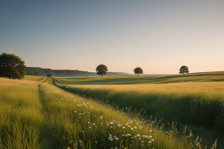 Field and grassland natural sceneryの素材