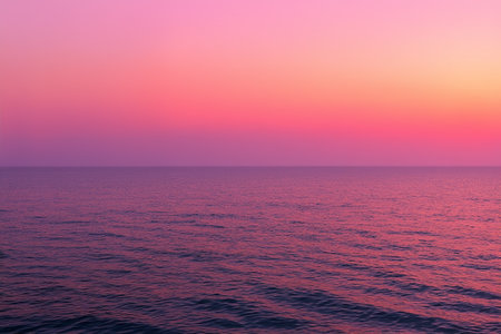 Sunset at sea natural sceneryの素材