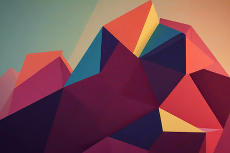 Colorful Polygon Geometric Background Designの素材