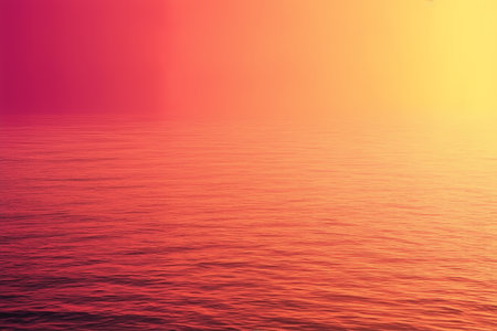 A gorgeous scene at sunset at seaの素材