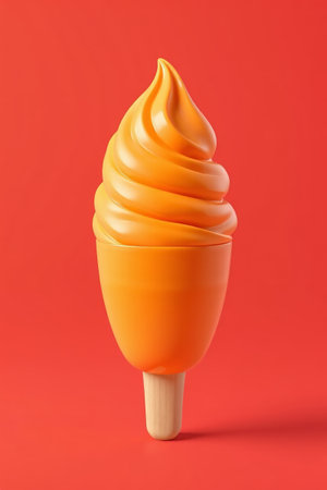 Close-up of orange ice creamの素材