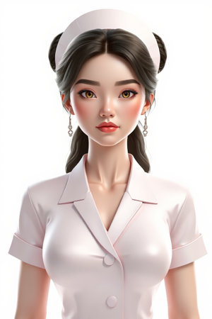 Portrait of a female nurseの素材
